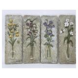 Vintage Cheri Blum Composite Floral Wall Art