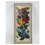 Vintage Framed Ingrid Jonsson Stitch Art