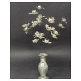 Plastic Artificial Flowers and Vase