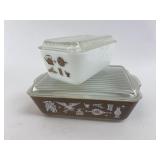 Vintage MCM Pyrex Dish/Lid Lot