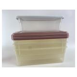 Small and Medium Sized Plastic Totes W/Lids
