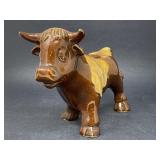 Vintage Handpainted Ceramic Bull