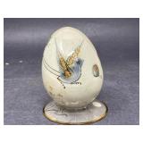 Vintage Handpainted Ceramic Egg