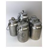 Vintage Leyse Aluminum Canisters
