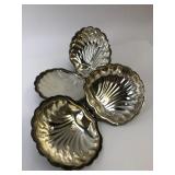 Vintage Silver Plate Seashell Containers