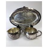 Vintage Oneida Silversmiths Plated Sugar Creamer