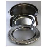 Mid-Century Modern Serving Trays Teak Handle