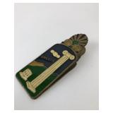 Vintage Greece Enameled Brass Spring Clip