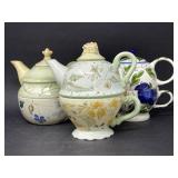 Vintage Tea For One Ceramic Teapots