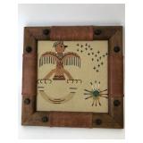 Vintage B. James Eagle Navajo Sand Art