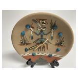 Vintage Navajo Sand Painting Wall Clock