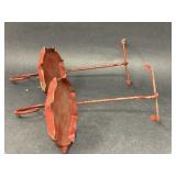 Pair of Hanging Metal Candleholders/Shelf