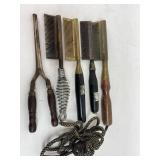 Antique Hairdresser Comes & Curls