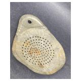 Antique Metal Milk Skimmer