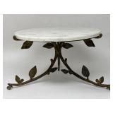 Vintage Micheal Aram Metal & Marble Cake Stand