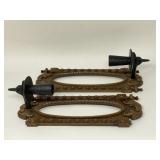 Vintage Artificial Wood Candle Sconces