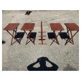 Pressed Wood TV Trays with Caddy