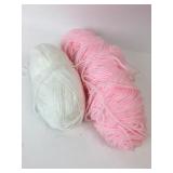 White and Pink Yarn Lot