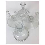 Mixed Glass Candlestick Holders