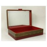 Vintage Wood & Bakelite Box w/ Mirror