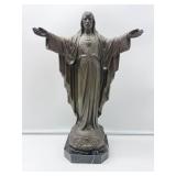 Bronze Jesus Statue on Marble-7105