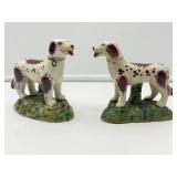 Pr Staffordshire Style Dog Figurines