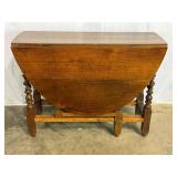 Oak Barley Twist Drop-leaf Table