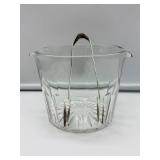 Small Glass Ice Bucket with Tongs