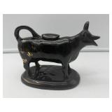 Antique Black Lustre Cow Creamer