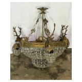 Crystal and Brass Chandelier-115