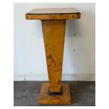Art Deco Wood Pedestal Table-233