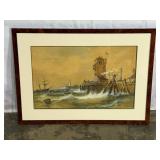 Antique Watercolor Painting