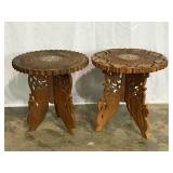 2 Small Carved Tables