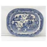 Large Blue Willow Pattern Platter