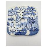 Blue Transferware Drain Plate