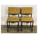 Pr Upholstered Chairs-9251
