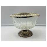 Glass Rose Bowl