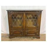 Vintage Tudor Oak Bookcase