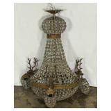Crystal and Metal Chandelier