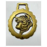 Brass Cow Motif Horse Brass