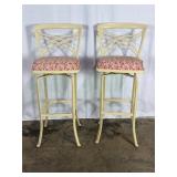 Pr Metal Bar Stools