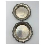 Pr Silver Plated Ring Dishes