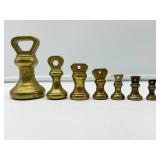 7 Brass Bell Weights