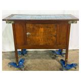 Antique Washstand With Tiled Top