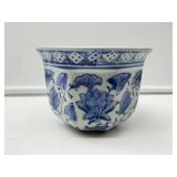 Blue and White Ceramic Bowl/Planter