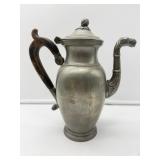 Pewter Coffee Pot with Figural Spout