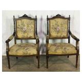 Pr Antique French Armchairs-9200