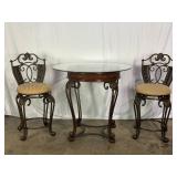 Glass-Top Table and Chairs Set