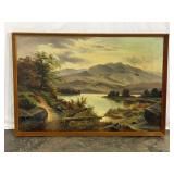 Framed Landscape Oil Painting