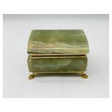 Vintage Onyx and Brass Trinket Box